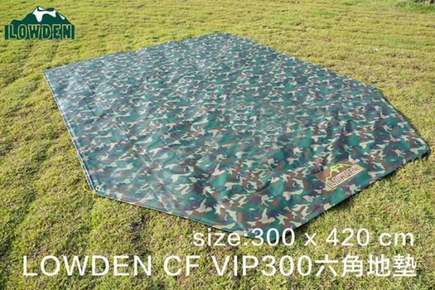[LOWDEN露營戶外用品]VIP 300 六角高頻電壓超耐磨夾層網布防潮地墊/300 帳通用版 1