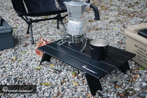 Forest Outdoor輕量鋁製登山小桌 便攜式蛋捲桌 沉穩黑  售:360元